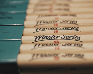 multiple pairs of Joe's Master Series 5B  American Hickory Drumsticks