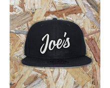 Load image into Gallery viewer, Joe&#39;s Drumsticks logo cap black snapback hat